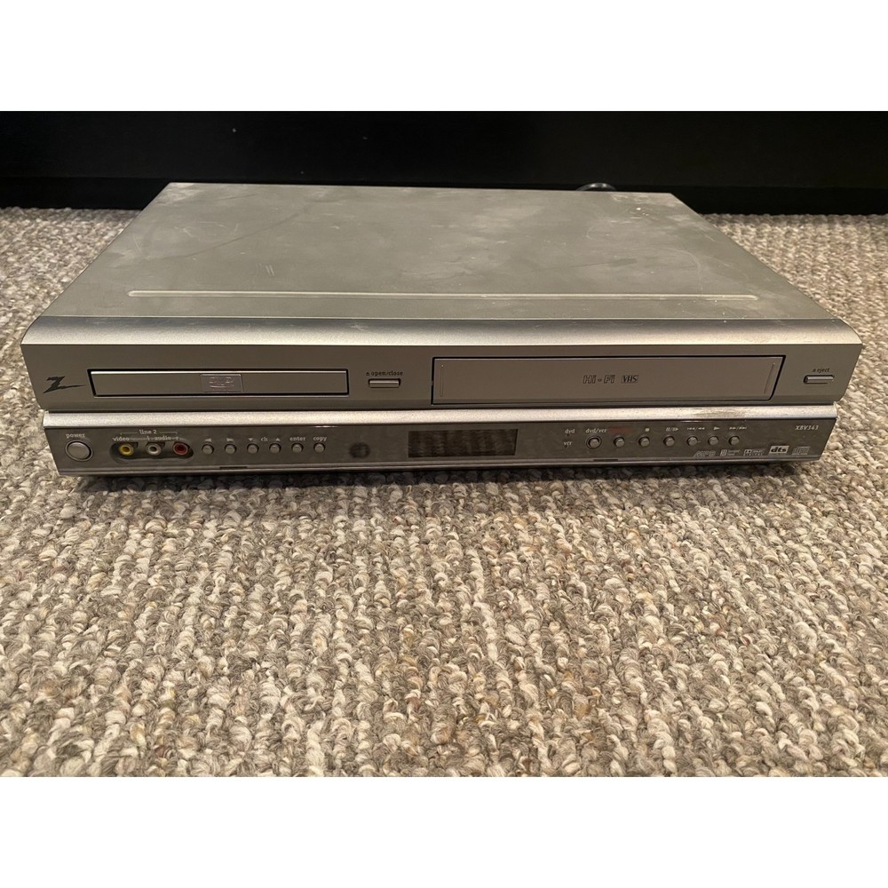 Zenith VCR DVD Combo Player XBV343 No Remote Gray Tested Working Hi Fi